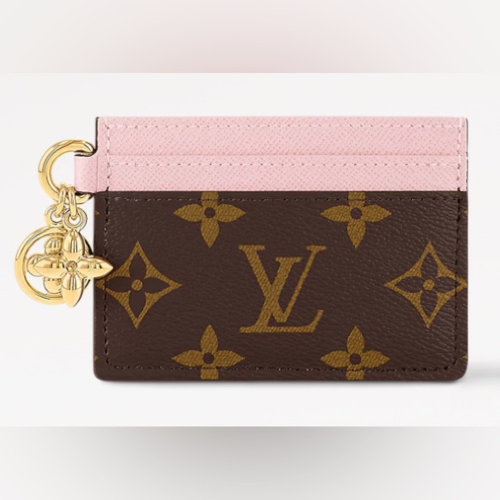 Louis Vuitton Pink and Brown Monogram Card Case
